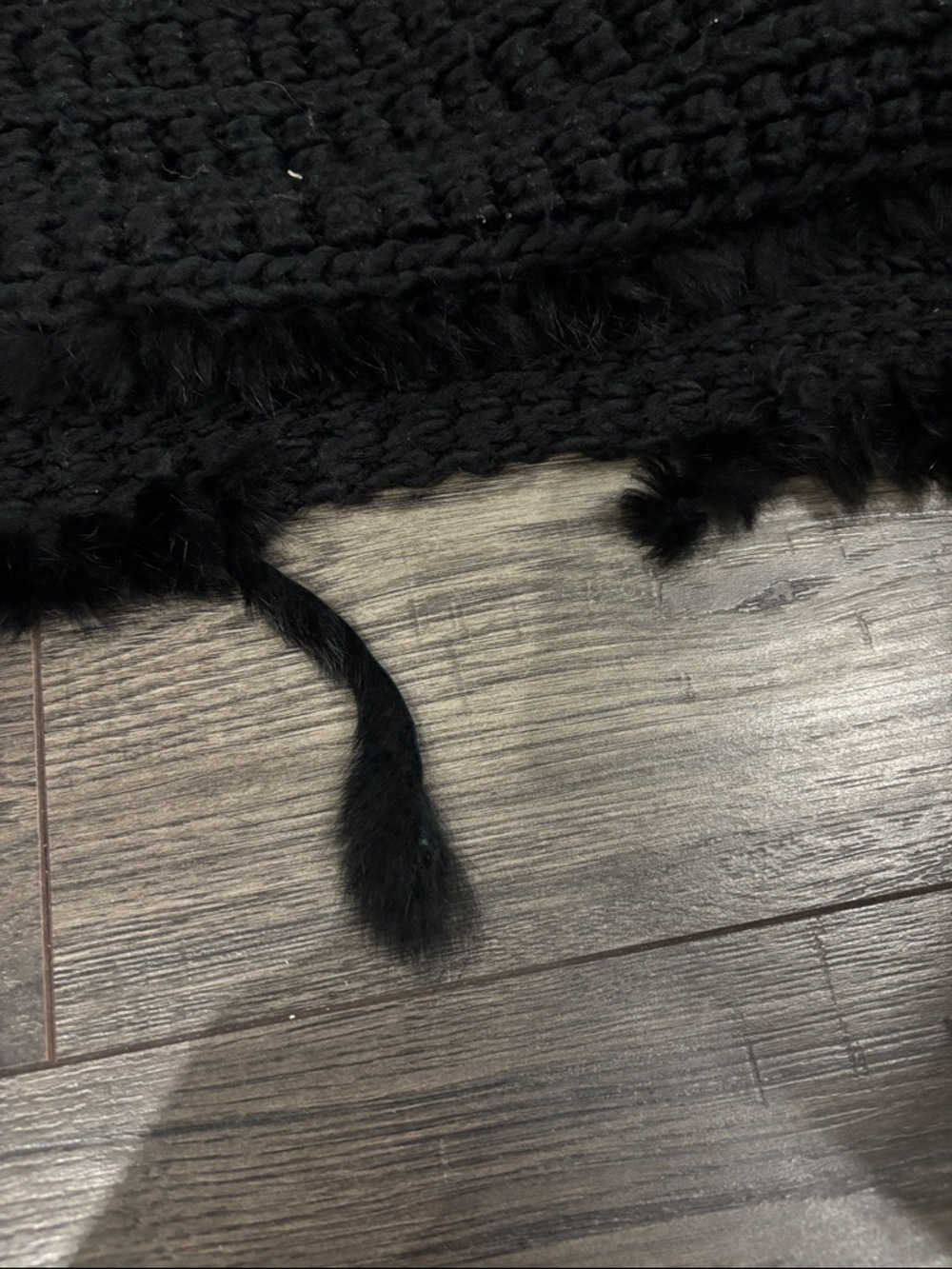 Rudsak Black Knit Fur Trim Infinity Scarf - Picture 3 of 6